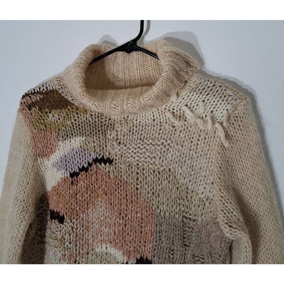 Far away from close women medium kid mohair alpaca sweater tan anthropologie - Picture 5 of 9